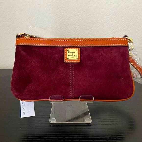 Dooney & Bourke Handbags - 🆕 Dooney & Bourke Suede, Color: Wine 🍷 Wristlet with Tags